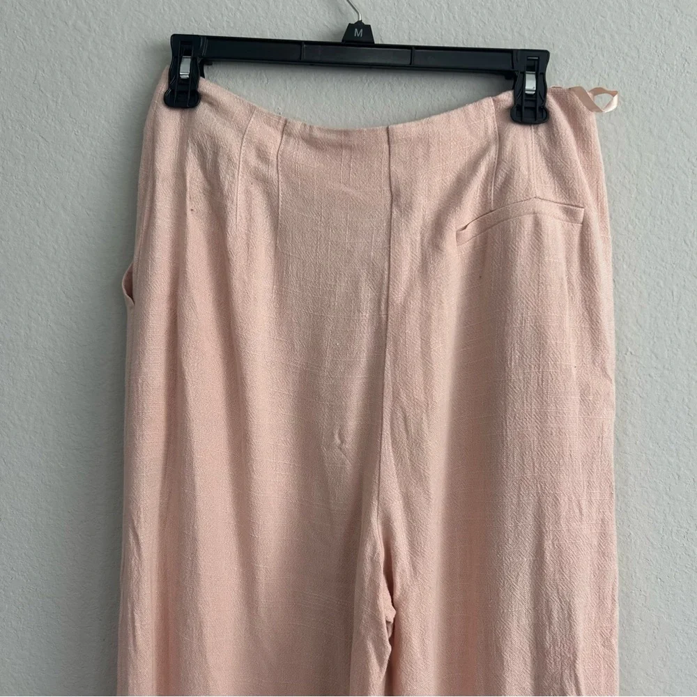 Topshop light Pink Wide-Leg high rise Pants NWT